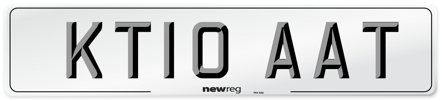 KT10 AAT Number Plate from New Reg